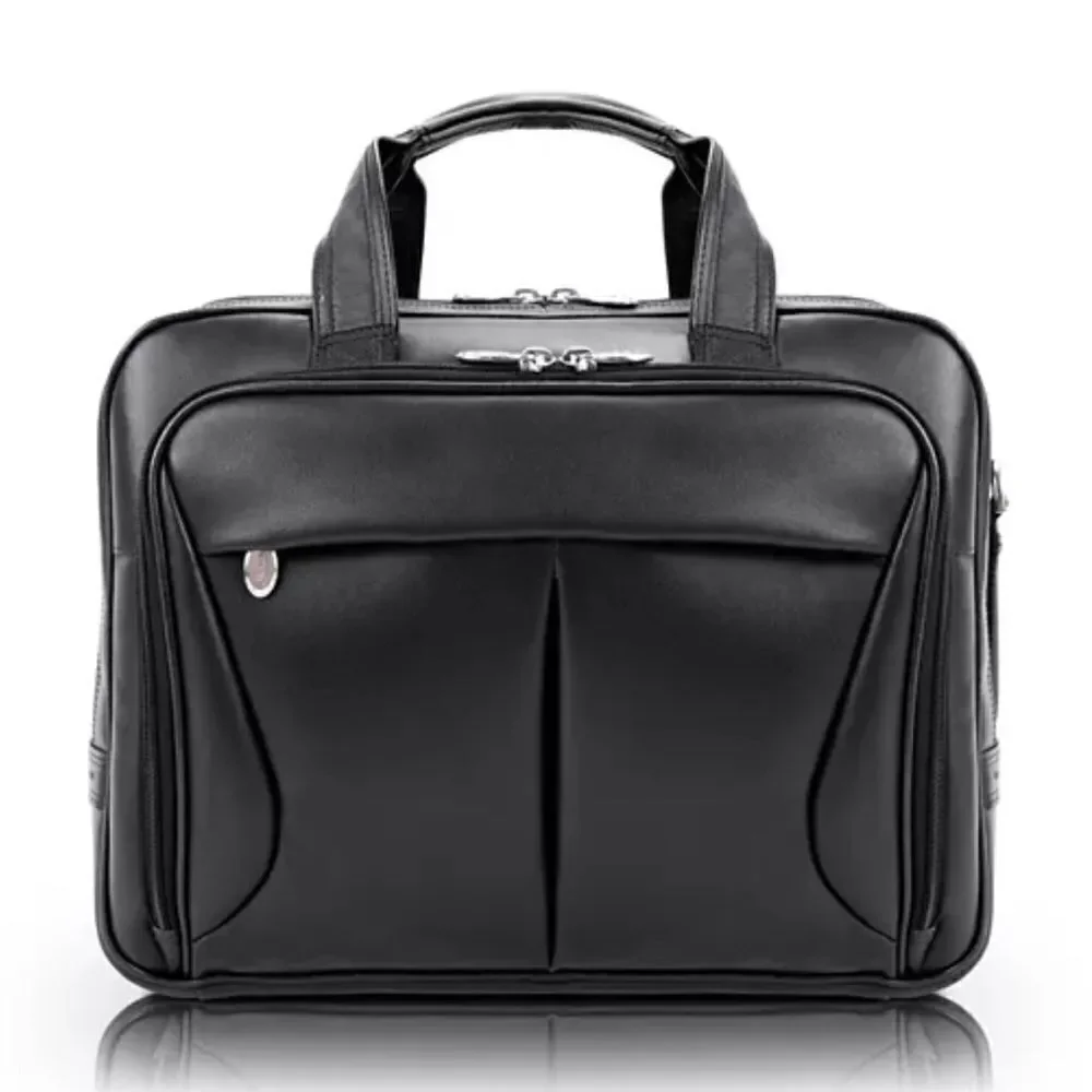 McKLEIN Pearson Leather 17 in.Exp Double compartment Laptop Briefcase bag $480